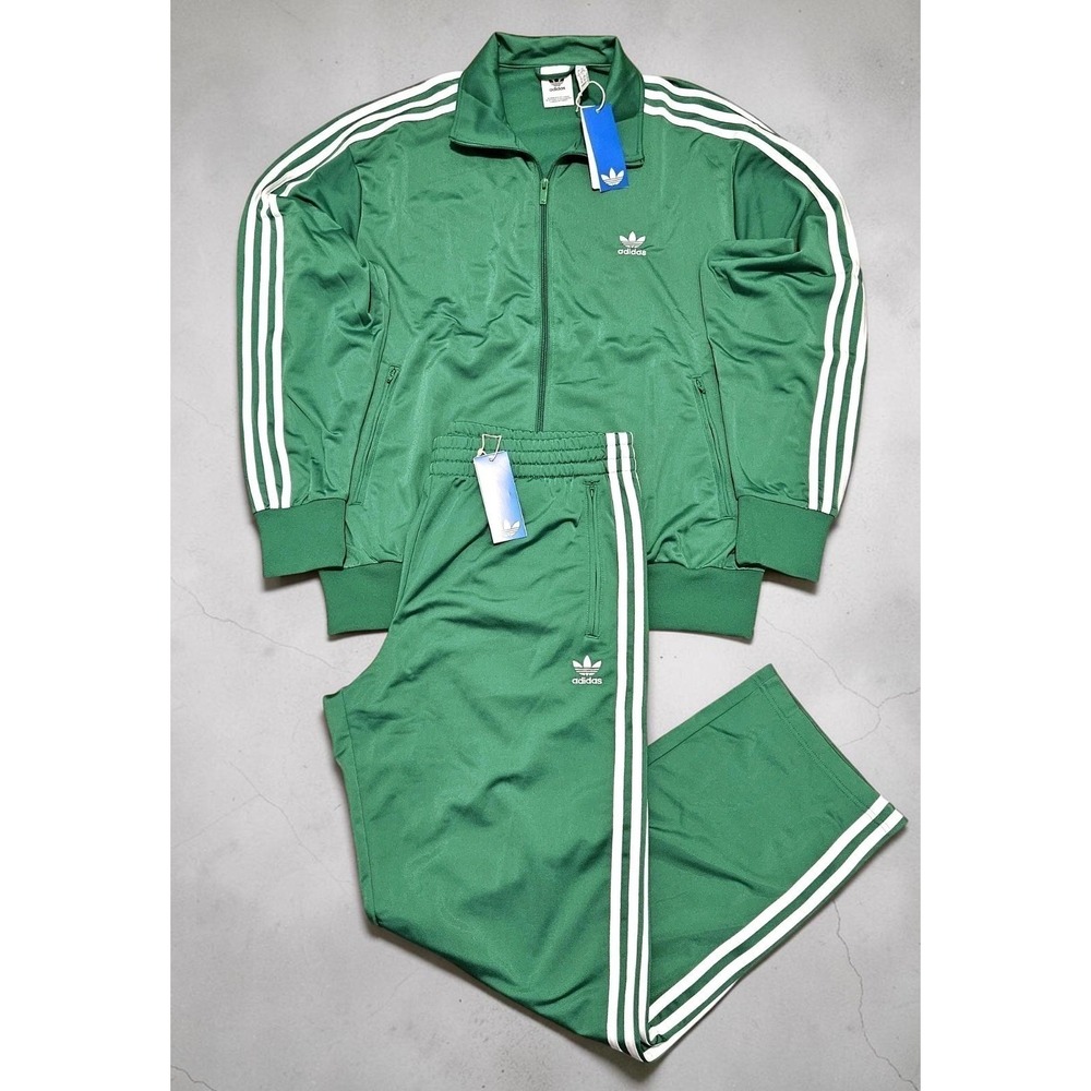 Adidas Originals Firebird Track Suit Jacket Pants Green Men's Medium JD0183 New